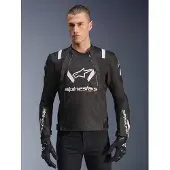 Alpinestars T-Stunt Air Motorrad Textiljacke, schwarz/weiß, 2XL