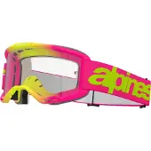 Alpinestars Vision 5 Wordmark Schutzbrille Pink Fluo Yellow Clear, Größe: One Size