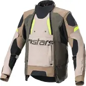 Alpinestars Halo Drystar Dark Khaki Sand Gelb Fluo Jacke Größe S
