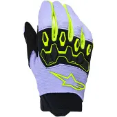 Alpinestars Jugend- &amp; Kinder-Full Bore V2 Handschuhe Purple Yellow Fluo, Größe: XS