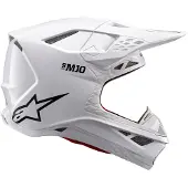 Alpinestars Supertech S-M10 Solid Helm ECE 22.06 Weiß Glänzend Größe S