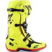 Alpinestars Tech 10 Stiefel Gelb Fluo Schwarz Rot Fluo Größe US 7