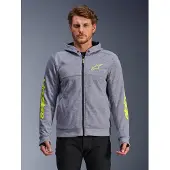 Alpinestars Chrome V2 Sport Kapuzenjacke Gray Heather Fluo Yellow
