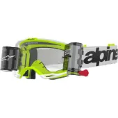 Alpinestars Vision 8 Wordmark Schutzbrille Roll-Off White Yllw Fluo Clear Roll Off, Größe: One Size