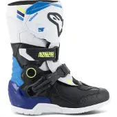 Alpinestars Kinder-Tech 3S Stiefel White Black Enamel Blue