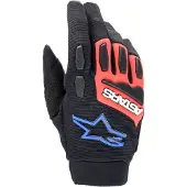 Alpinestars Full Bore XT Gloves Schwarz Leuchtend Rot Blau Größe 2XL