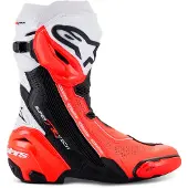 Alpinestars Supertech R Vented Schwarz Weiß Rot Fluo Stiefel Größe 46