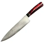 Grillfürst Premium Kochmesser aus Damaststahl Klingenlänge 20,5 Cm