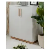 Furn.Design Kommode "Hanno" in grau und Hickory Walnuss Sideboard 82 x 94 cm
