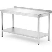 Hendi Arbeitstisch Kitchen Line mit Grundboden und Aufkantung 1400x700x850mm
