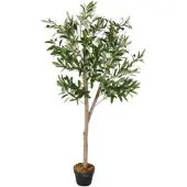 Lex Kunstpflanze Plastikpflanze Olivenbaum Kunstbaum mit Blumentopf 150 cm
