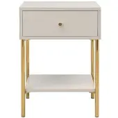 Vente-unique Nachttisch Milavia Beige Goldfarben 40 cm