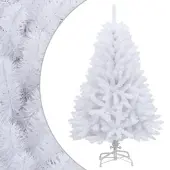 Furnicato Künstlicher Weihnachtsbaum Klappbar mit Ständer Weiß 120 cm