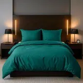 TRAUMSCHLAF Uni Mako-Satin Bettwäsche 2x Kissenbezug 40x60 cm | petrol - blau;grün
