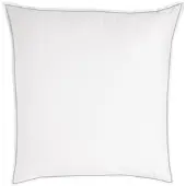 TRAUMSCHLAF Uni Kissenbezug White Collection Pico-Pico 70x90 cm | dark-grey - weiß