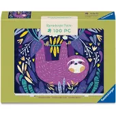 Ravensburger Minipuzzle 100 Teile - Lächelndes lila Faultier