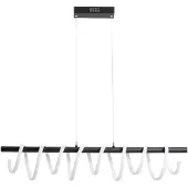 Näve Pendelleuchte - LED Pendelleuchte "BELLEZA" L: 100cm schwarz, Hängelampe im Design Style, ausMetall und Kunststoff in schwarz, 150 cm hoch, Maße 100 x 20 cm, Inkl. LED – dimmbar