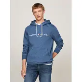 Tommy Hilfiger Kapuzensweatshirt "TOMMY LOGO", unifarben, casual, regular fit, Baumwollmix, Kapuze