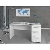 Dmora Schreibtisch - Weiß 60x138x74h cm