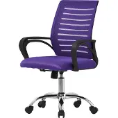 ML-Design Ergonomischer Bürostuhl mit Armlehnen Netzgewebe Lila mit Rollen