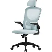ML-Design Bürostuhl ergonomisch, Blau, aus Mesh, mit verstellbarer Kopfstütze