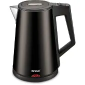 Sogo KET-SS-7705, 1,7 l, Schwarz, Kunststoff, Edelstahl, Drahtlos