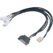 Akasa FLEXA FP3S, 0,3 m, SATA 15-Pin, Schwarz
