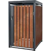 ML-Design Mülltonnenbox 1er für 1 Tonne 240L 68x80x116,3 cm, Anthrazit-Rostoptik, Stahl/Cortenstahl, abschließbar