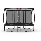 Berg Trampolin Ultim Champion Regular 410 + Sicherheitsnetz DLX XL Grau