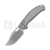 Kunwu Knives Django XL - Satin - Titanium Taschenmesser, Diamond Texture