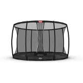 Berg Bodentrampolin Elite InGround 430 + Sicherheitsnetz DLX XL Grau