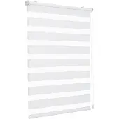 Sekey Doppelrollo Klemmfix ohne Bohren für Fenster, Doppelrollo 50 cm breit, Duo Rollo Jalousie Sonnenschutz, 50x100cm, Weiß