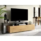 Dmora TV-Schrank Maiella 165x40x46,8 cm Braun, 2 Fächer