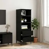 vidaXL Highboard Schwarze Eiche 40 x 36 x 110 cm Holzwerkstoff