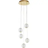 Nova Luce BRILLANTE LED Pendelleuchte Gold 26W Neutralweiss 120x27cm dimmbar 9695209