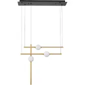 Nova Luce ACROBAT LED Pendelleuchte Schwarz 26W Warmweiss 89x26x120cm dimmbar 9695257