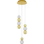 Nova Luce BRILLE LED Pendelleuchte Gold 19W Neutralweiss 200x30cm dimmbar 9511040