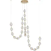 Nova Luce BRILLANTE LED Pendelleuchte Gold 134W Neutralweiss 300x147cm dimmbar 9695201