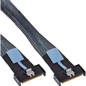 InLine 27661B, 0,75 m, MCIO x8 (74-pin), MCIO x8 (74-pin), Gerade, Gerade, Männlich/Männlich