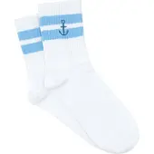 Brunnen Socken Größe 40-45 aus Baumwolle mit Stickerei, Geschenk zur Konfirmation
