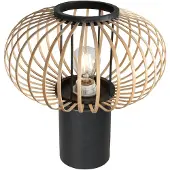Steinhauer Tischlampe Bloeba, schwarz, für Wohn- / Esszimmer, Metall, Tischlampe