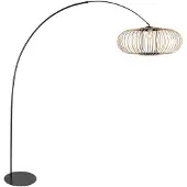 Anne Light & Home Bogenlampe Curve, schwarz, für Wohn- / Esszimmer, Metall, Stehlampe