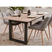 Furn.Design Esstisch Sonoma Eiche und Anthrazit Industrial ausziehbar 160 - 200 cm bis 8 Personen Malta