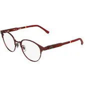 Lacoste L3115 48/18/135 Matte burgunderfarbene Metallbrille JUNGEN L3115