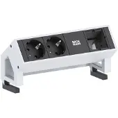 Bachmann DESK2 2x Schutzkontakt 1x ABD GST18, weiß