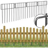 Voss.garden 10x Unterkletterschutz 33x43cm grau, Gartenzaun, Tier-Absperrzaun, Hundezaun