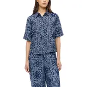 s.Oliver Druckbluse Kurzarm Sommerhemd mit grafischem Muster / kurz
