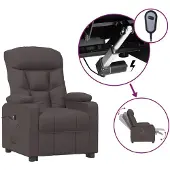 vidaXL Relaxsessel Elektrisch Dunkelbraun Stoff