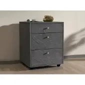 Dmora Kommode Yorgos 47x45x61 cm Grau 3 Schubladen