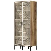 Dmora Kleiderschrank 2 Türen Alkaid 80x201,4 cm Braun